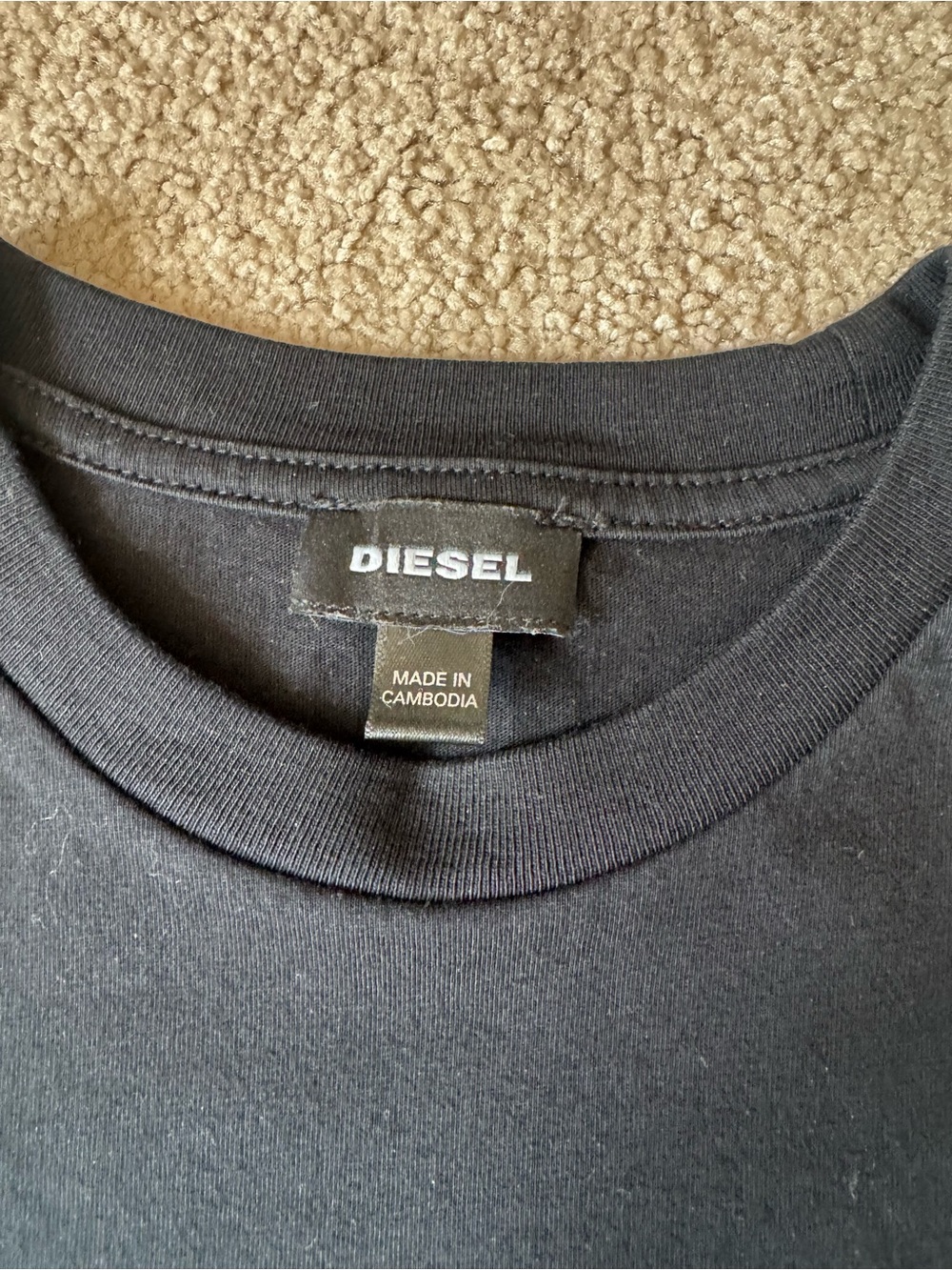 Diesel Black Tee with Neon Green & Orange Graphic MEDIUM. - Picture 7 of 7